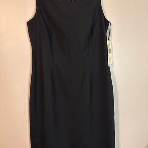 Anne Klein Platinum Black Sheath Dress | Size 4 | NWT $109 | Little Black Dress